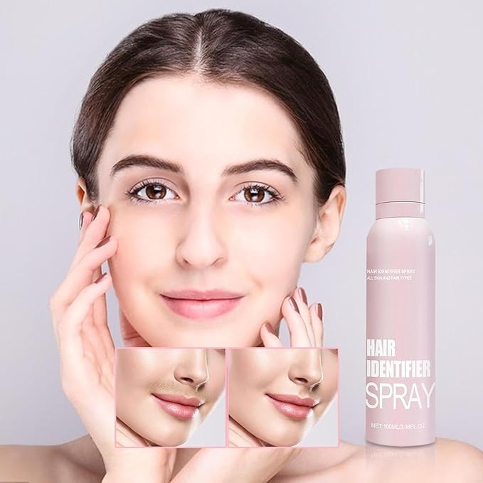 Hair Identifier Spray for Face Shaving with 4 Razors Skin Body Hair Identifier Spray for Men & Women