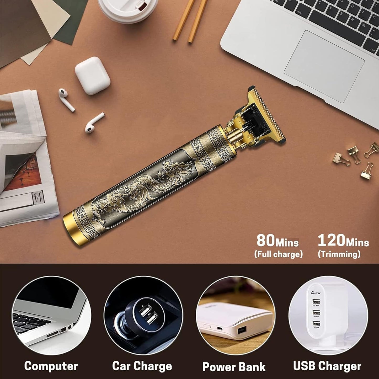 HTCCordless: 30 Minutes Runtime Trimmer for Men