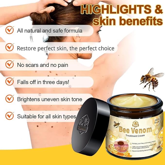 Bee Venom Skin Treatment Cream,Repair Maximum Strength for All Skin Types (1PCS)