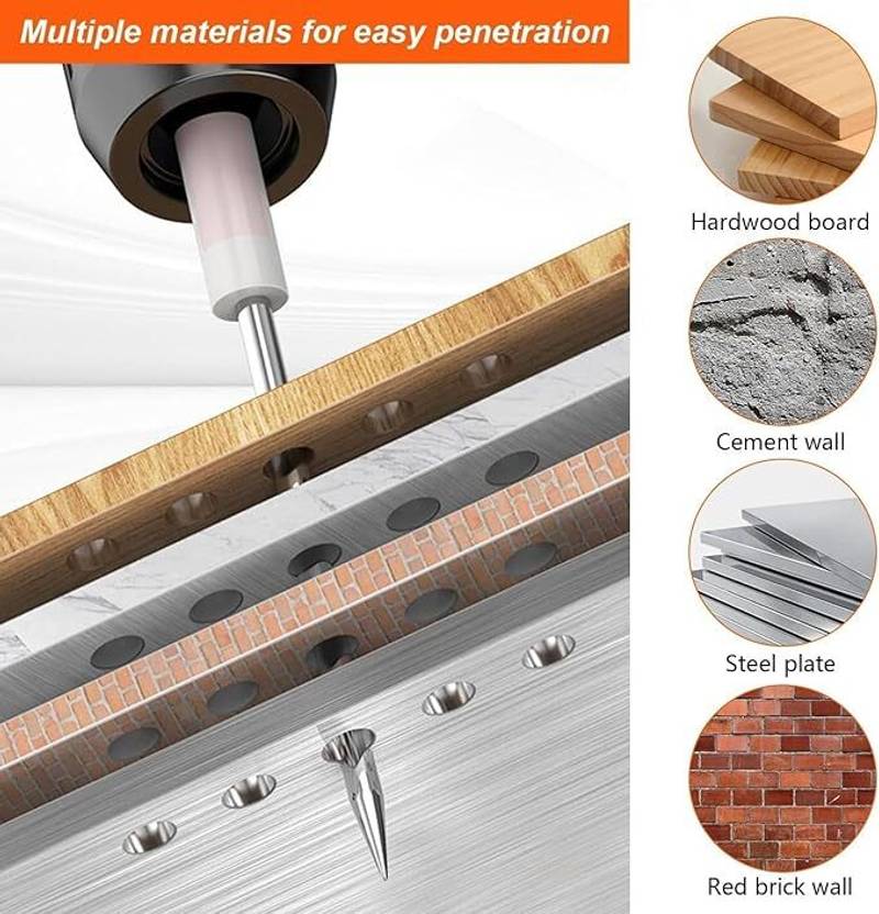 Nail Gun Manual Steel Nails, Round Nails 50 pcs Rivet Heavy Duty Squeeze Rivet Gun
