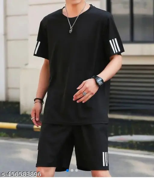 Men T-Shirt And Short Combo (Grey)