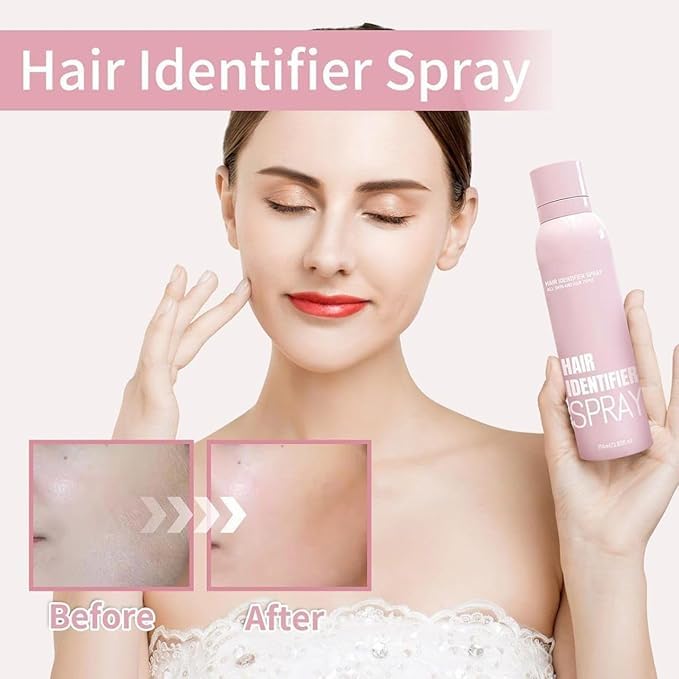 Hair Identifier Spray for Face Shaving with 4 Razors Skin Body Hair Identifier Spray for Men & Women