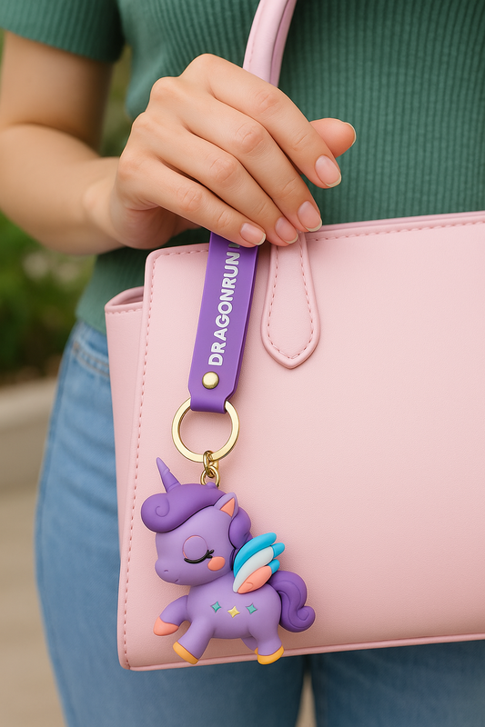 🔑✨ DRAGONRUN™ Magical Unicorn Keychain – Cute, Colorful & Collectible! 🦄💜